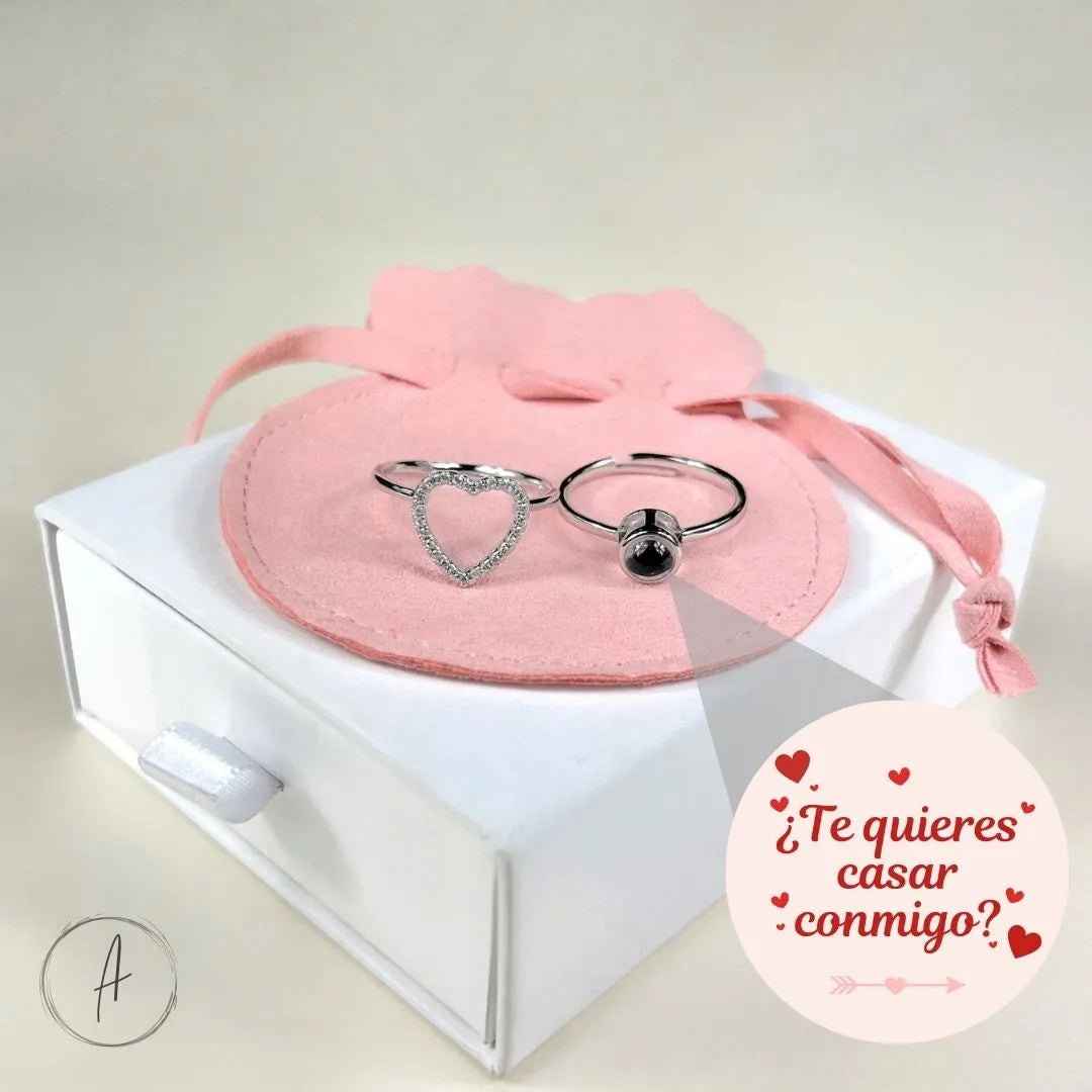 Anillo de Promesa edicion "Couple Heart" Plata 925